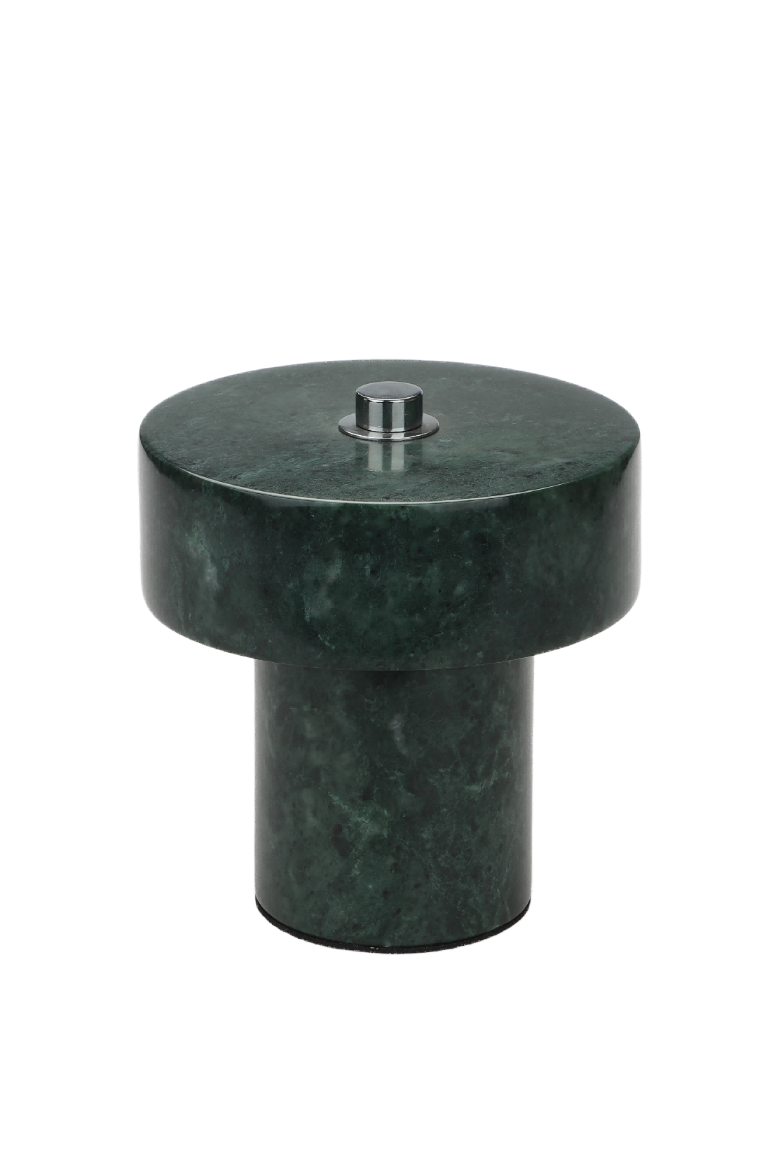 Dark green cylindrical rechargeable desk lamp