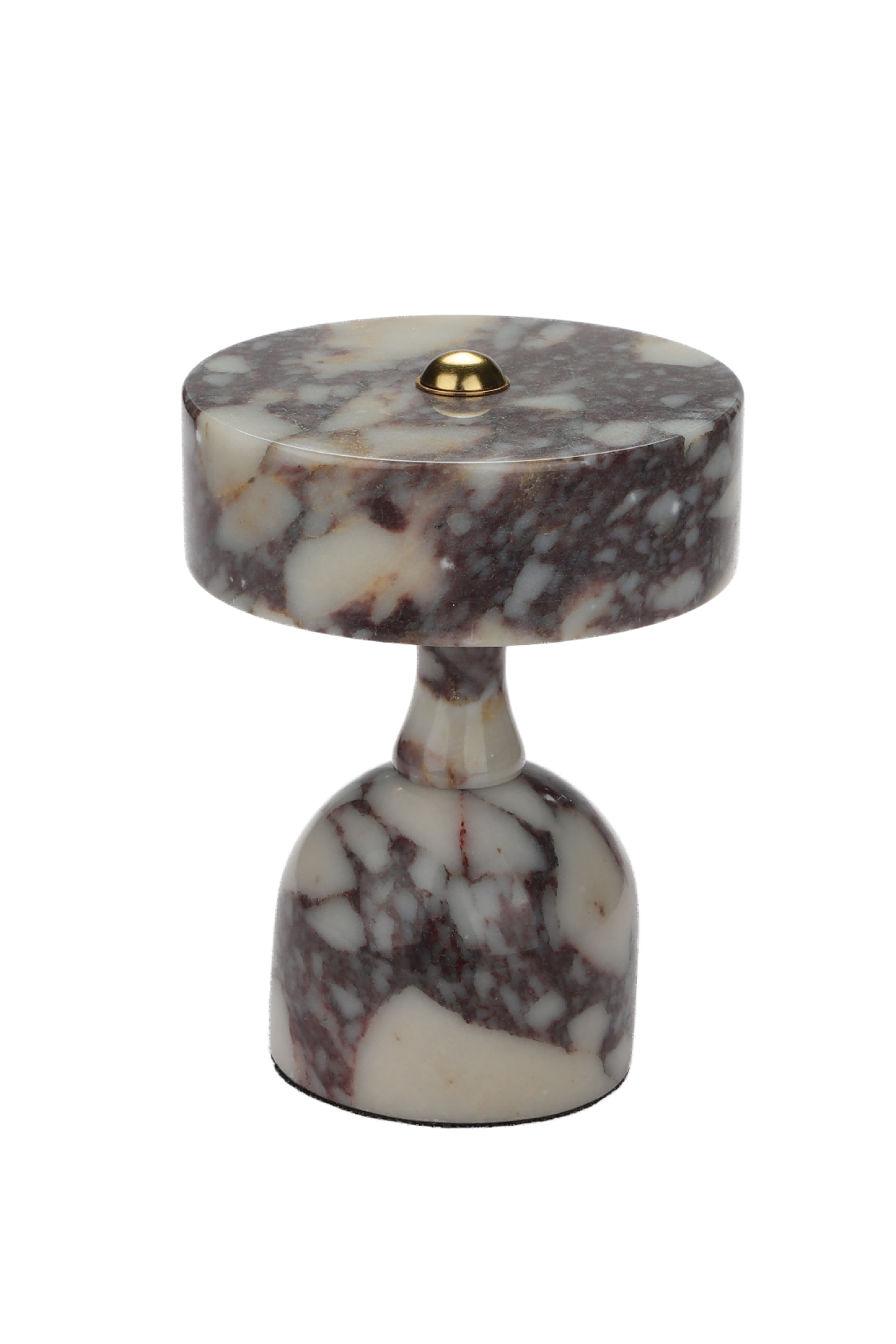 Marble cylindrical rechargeable desk lamp