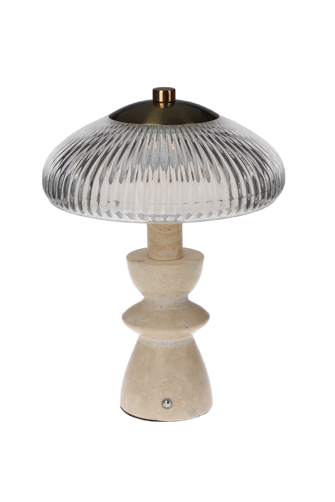 Travertine Crystal Rechargeable Table Lamp